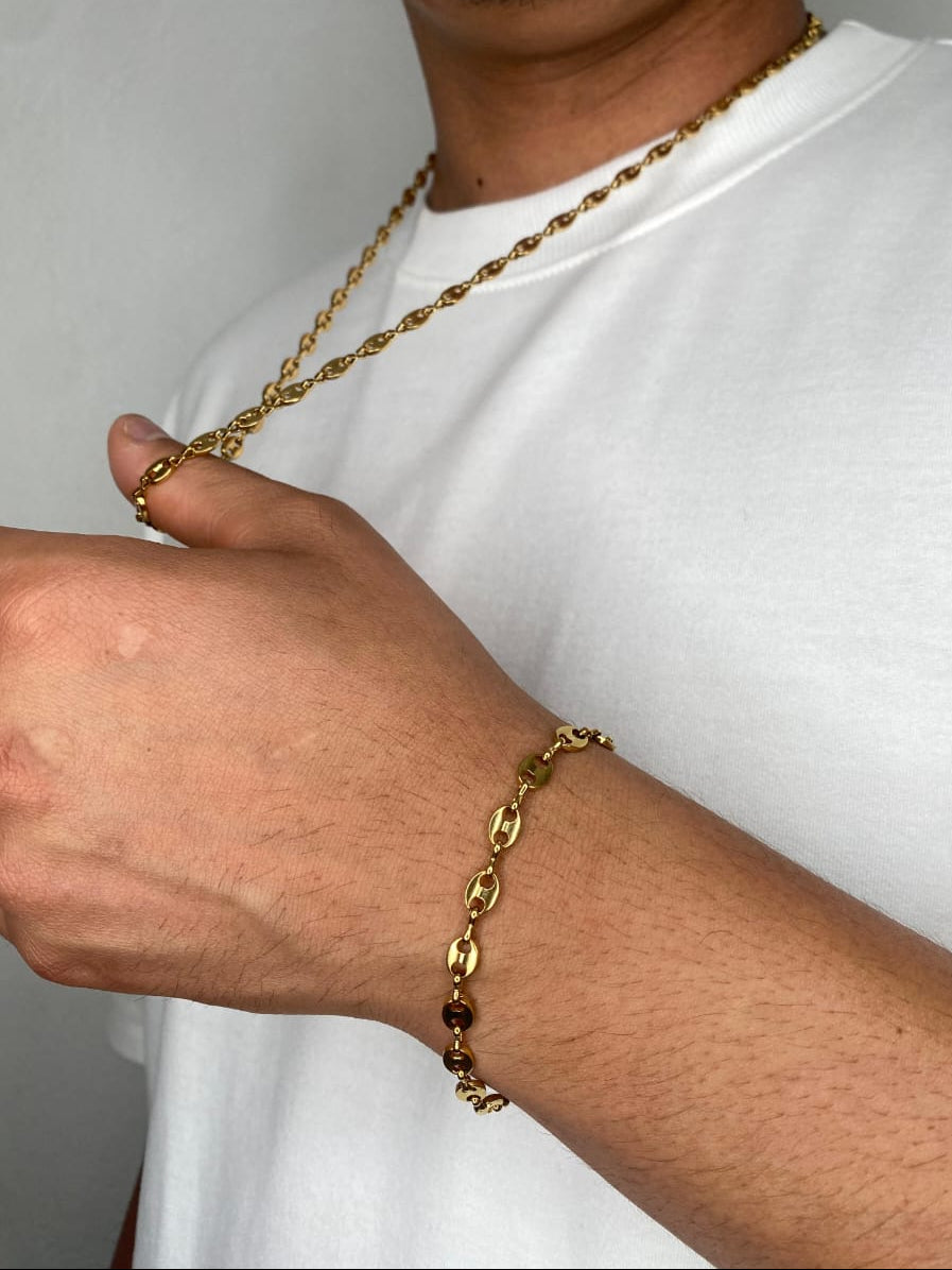 Combo Pulsera Gucci + Cadena Gucci para hombre