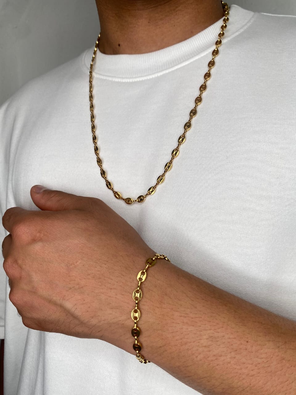 Combo Pulsera Gucci + Cadena Gucci para hombre