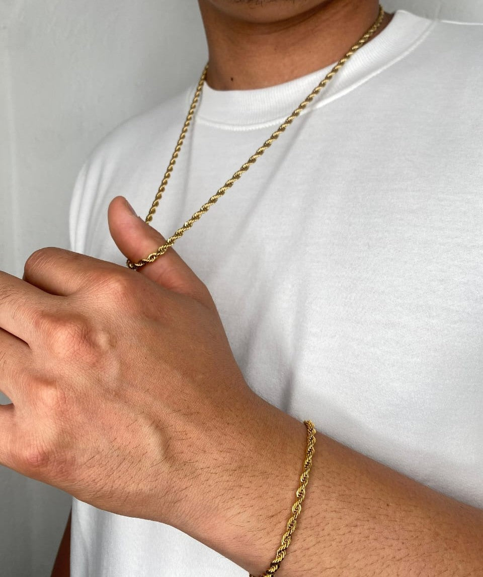 Combo Pulsera Lazo + Cadena Lazo para hombre