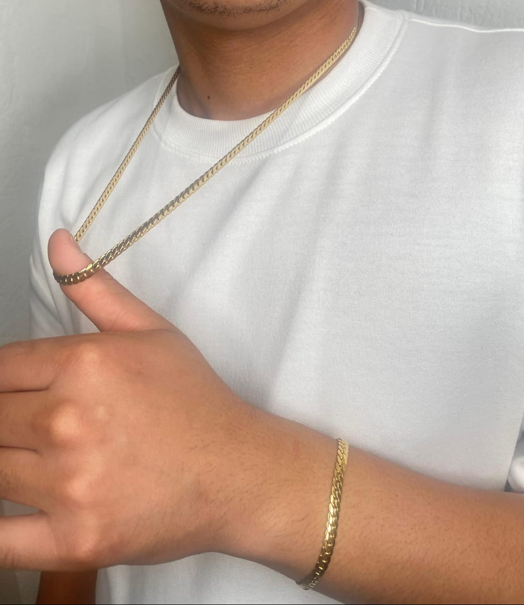 Combo Pulsera Serpiente + Cadena Serpiente para hombre