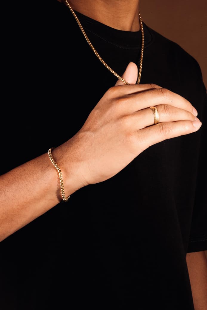 Combo Pulsera Veneciana + Cadena Veneciana para hombre