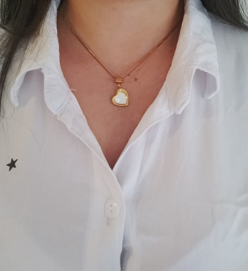 Cadena Corazon Blanco para mujer