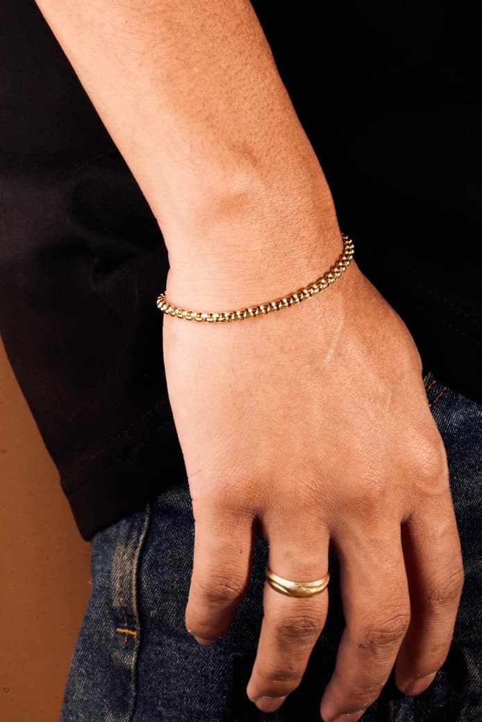Combo Pulsera Veneciana + Cadena Veneciana para hombre